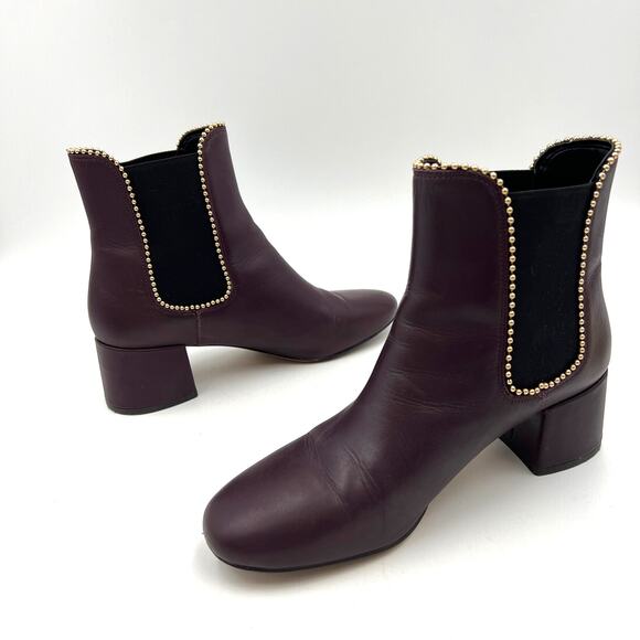 Coach Torri Bootie Leather Ankle Boots Purple FG4189 - Picture 6 of 10